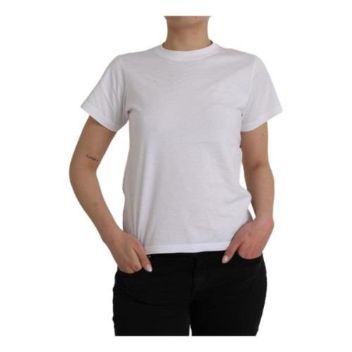 Witte Katoenen Crew Neck Tee Balenciaga , White , Dames