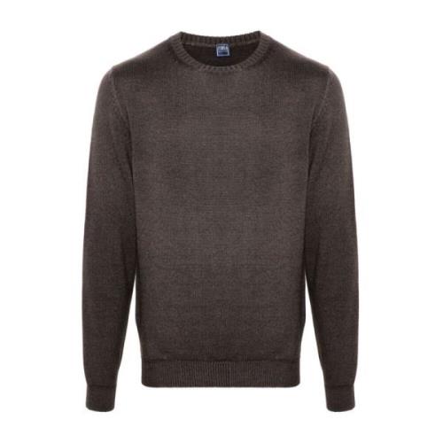 Stijlvolle Girocollo Sweaters Fedeli , Brown , Heren