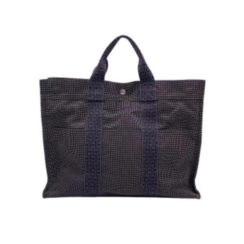 Pre-owned Canvas totes Hermès Vintage , Gray , Dames