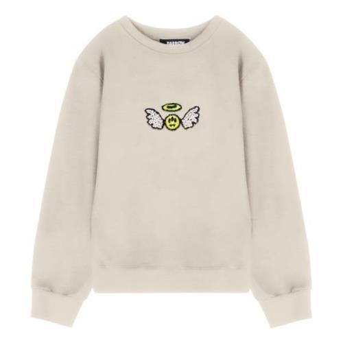 Sweatshirt 'Angel' Met Geborduurd Sieraad Barrow , White , Unisex