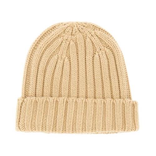 Hoog Lapel Beanie Hat Aspesi , Beige , Dames