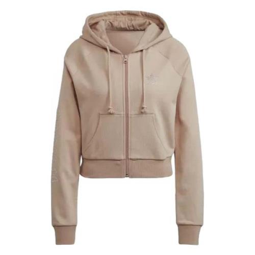 Cropped hoodie Adidas , Beige , Dames