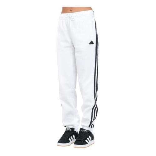 Witte Future Icons 3-Stripes Sportieve Broek Adidas , White , Dames