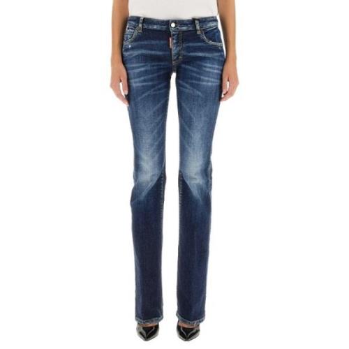 Flare Jeans met knoopsluiting Dsquared2 , Blue , Dames