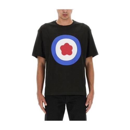 Logo Gedrukte Target T-Shirt Kenzo , Black , Heren