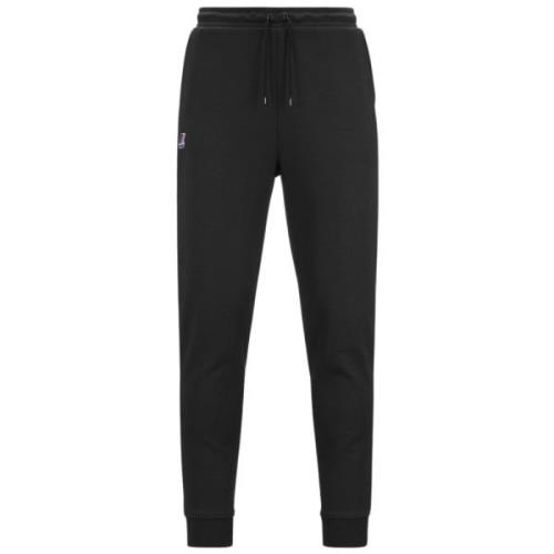 Zwarte Pure Broek K-Way , Black , Heren