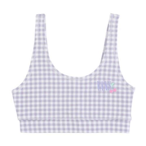 Gingham Bralet Lavender Top Vans , Purple , Dames