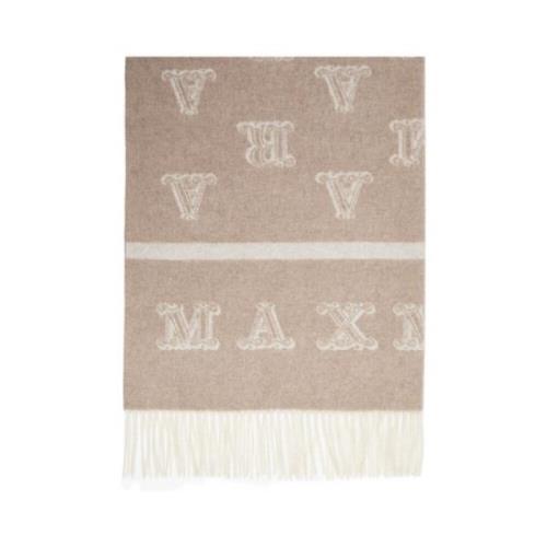 Logo Sjaal Max Mara , Beige , Dames