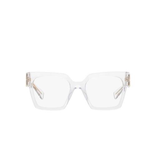 Vierkante Transparante Acetaat Zonnebril Miu Miu , White , Dames