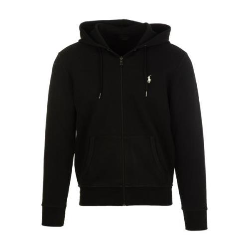 Hoodie met rits en zakken Ralph Lauren , Black , Heren