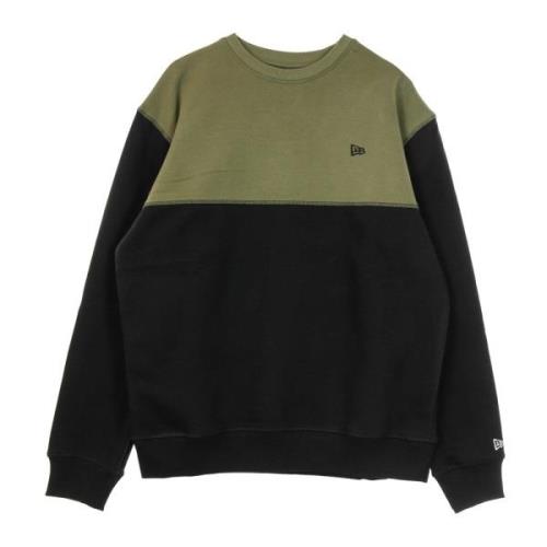 Outdoor Utility Crewneck Fleece Sweatshirt Zwart/Olijf New Era , Black...