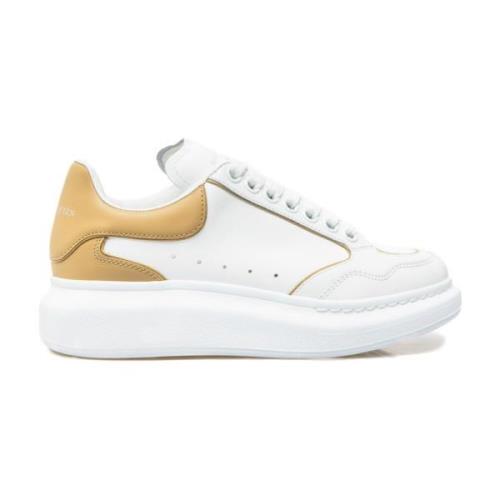 Witte/Kameel Oversized Sneakers Logo Rubberen zool Alexander McQueen ,...