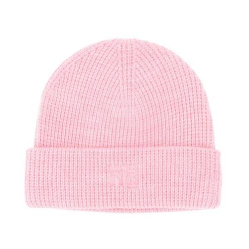 Gebreide Beanie Hoed Gemaakt in China Alexander Wang , Pink , Dames