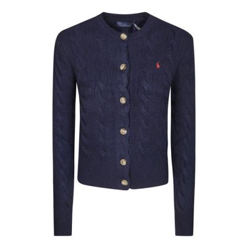 Bicolor Cash Cardigan Trui Ralph Lauren , Blue , Dames