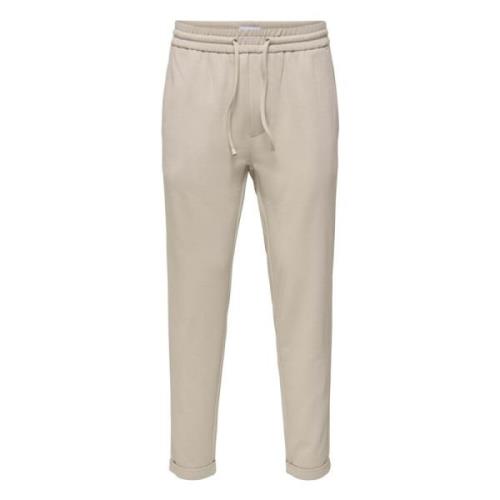 Linus Lange broek Only & Sons , Beige , Heren