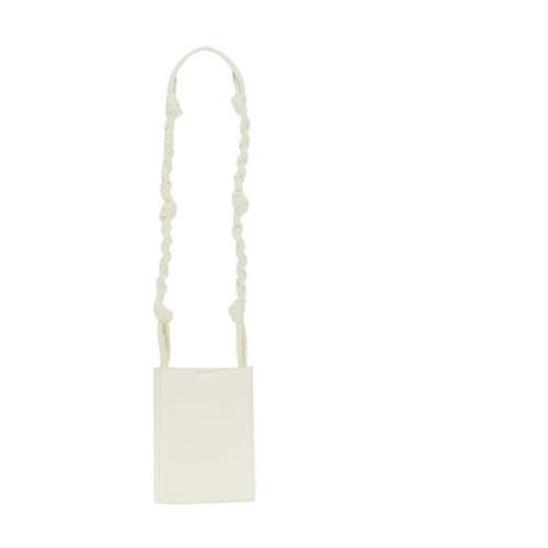 Gevoerde Leren Tangle Tas Jil Sander , White , Dames