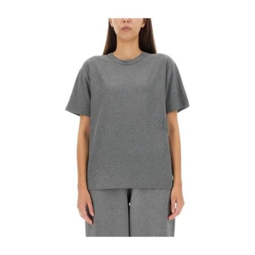 T-shirt met logoprint Alexander Wang , Gray , Dames