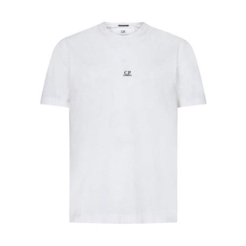 Korte Mouw T-Shirt met Eigen Stijl C.p. Company , White , Heren