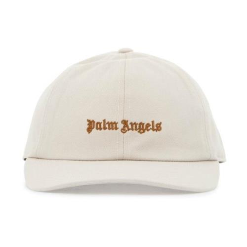 Baseball Cap met geborduurd logo Palm Angels , Beige , Unisex