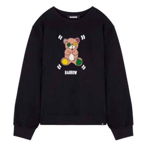 Sweatshirt met ronde hals en print Barrow , Black , Unisex