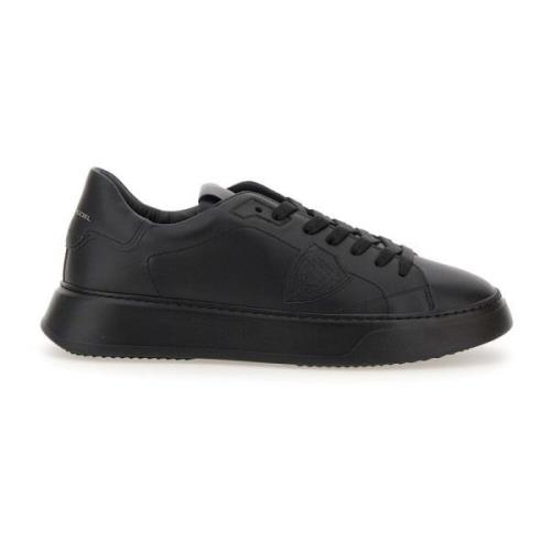 Zwarte Sneakers Parijse Stijl Philippe Model , Black , Heren