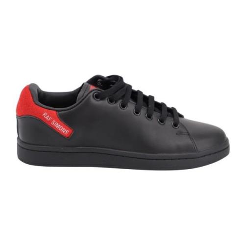 Zwarte leren lage sneakers Raf Simons , Black , Dames