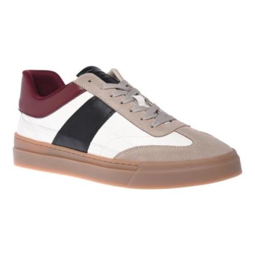 Trainers in taupe and white leather and suede Baldinini , Multicolor ,...