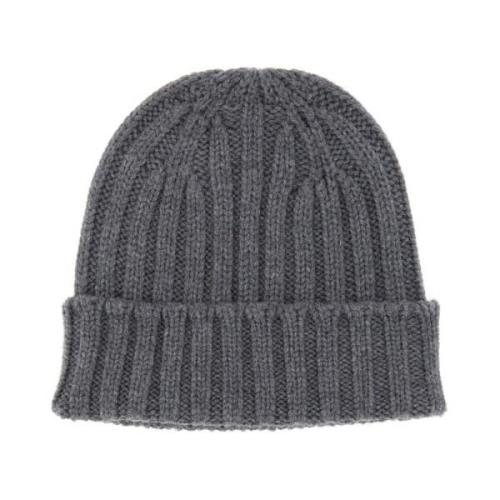 Hoge Lapel Beanie Hat Aspesi , Gray , Dames