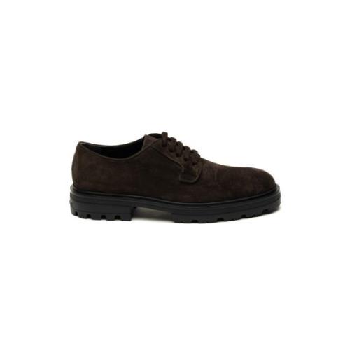 Bruine Sneakers Derby Stijl Hogan , Brown , Heren