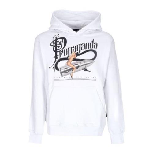 Witte Dreams Hoodie met Kangaroo Zak Propaganda , White , Heren