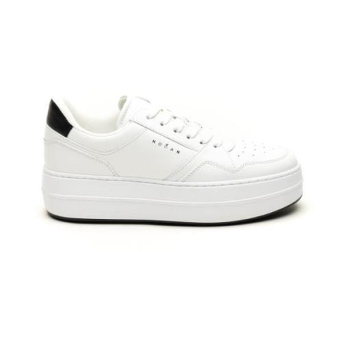 Witte Sneakers Vetersluiting Stijl Hogan , White , Dames