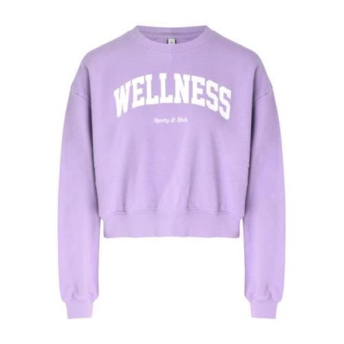 Ivy Cropped Crewneck voor Wellness Sporty & Rich , Purple , Dames