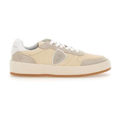 Beige Sneakers Parijse Stijl Philippe Model , Beige , Dames