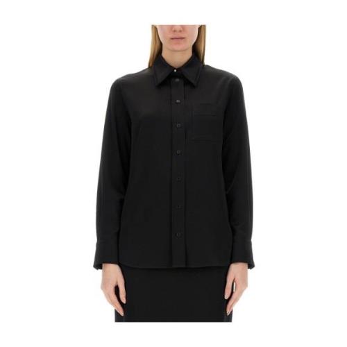 Stijlvolle Crepe de Chine Blouse Lanvin , Black , Dames