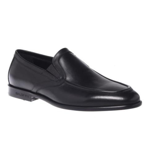 Loafers in black leather Baldinini , Black , Heren