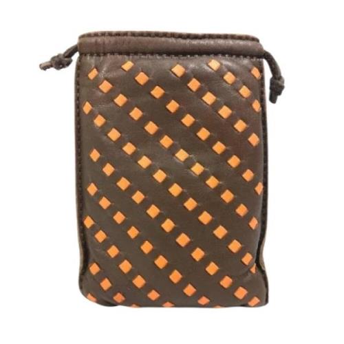 Pre-owned Leather pouches Hermès Vintage , Brown , Dames