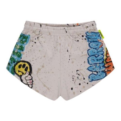 Shorts met graffiti print in versleten look Barrow , Multicolor , Dame...