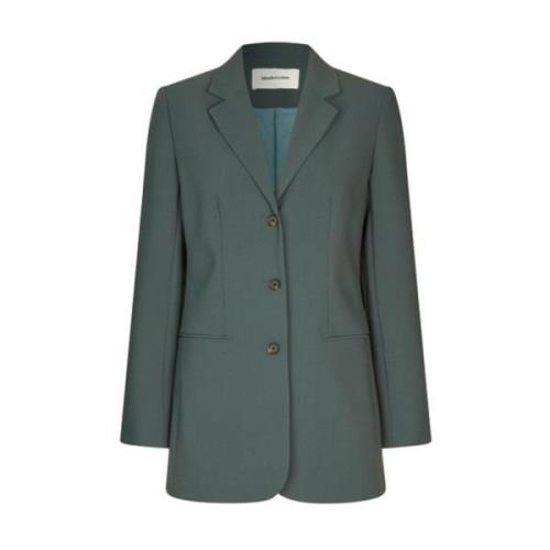 Groene Slim Fit Blazer Gale Modström , Green , Dames