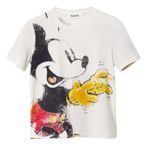 Mickey Mouse T-shirt Desigual , White , Dames