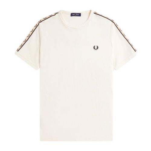 Contrast Rib Ringer T-Shirt Fred Perry , Beige , Heren