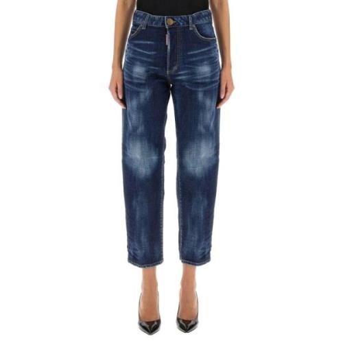 Boston Jeans met knoopsluiting Dsquared2 , Blue , Dames