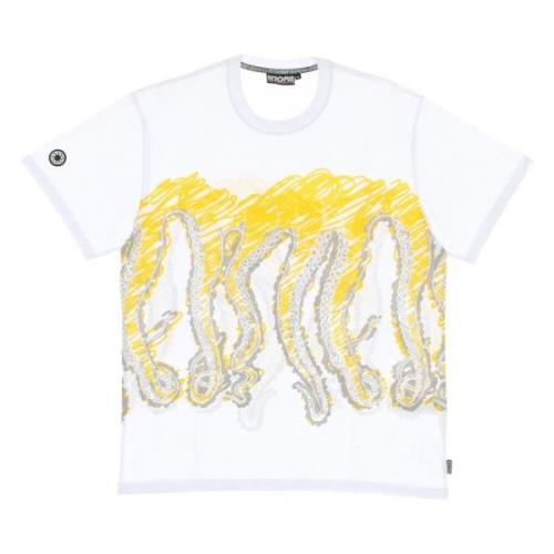 Wit T-shirt met octopusprint voor heren Octopus , White , Heren