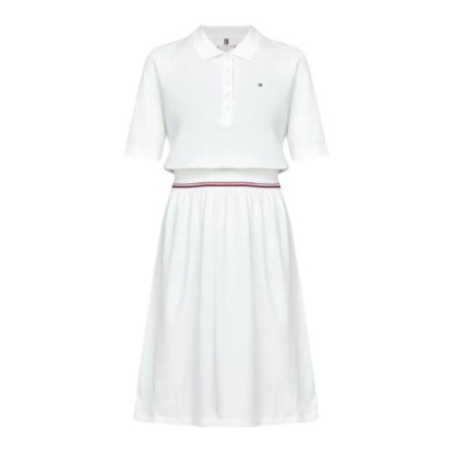 Polo Jurk voor Dames in Rood, Wit, Blauw Tommy Hilfiger , White , Dame...