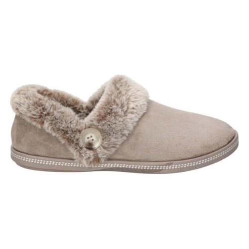 Gezellige Kampvuur Pantoffels Skechers , Beige , Dames