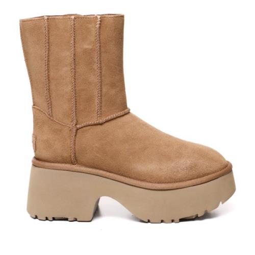 Kastanje Suède Sandalen met Brede Hak UGG , Brown , Dames