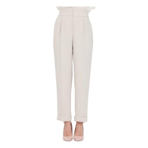 Elegante Beige Broek Klassieke Stijl Armani Exchange , Gray , Dames