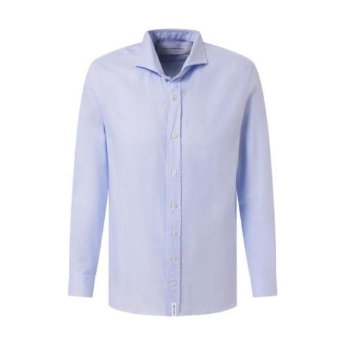 Blauwe Chambray Formele Overhemd Baldessarini , Blue , Heren