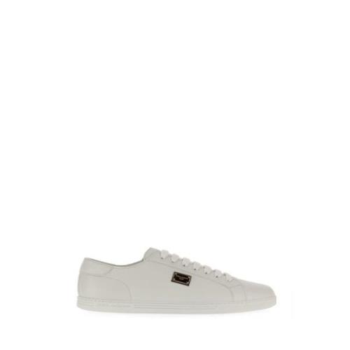 Saint Tropez Leren Sneaker Gemaakt in Italië Dolce & Gabbana , White ,...