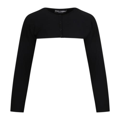 Stijlvolle Cropped Cardigan Dolce & Gabbana , Black , Dames