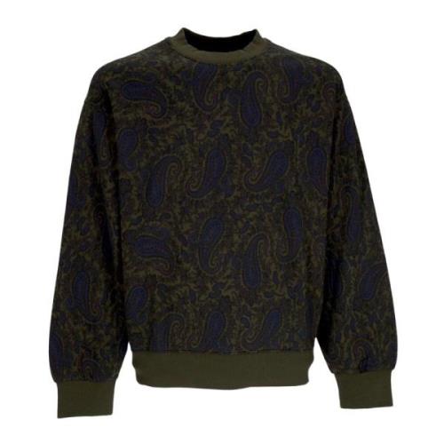 Paisley Print Sweater Zachte Pasvorm Carhartt Wip , Green , Heren